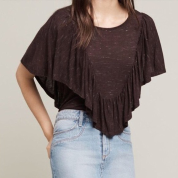 Anthropologie Dolan Left Coast Ruffle Top XS - Picture 1 of 6